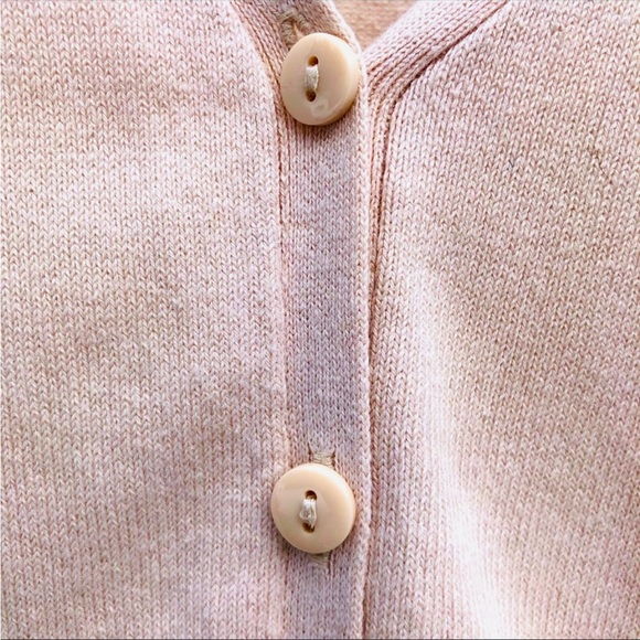 H&M Divided Neutral Cream Beige Tan Cardigan V-Neck Sweater S - Picture 3 of 5